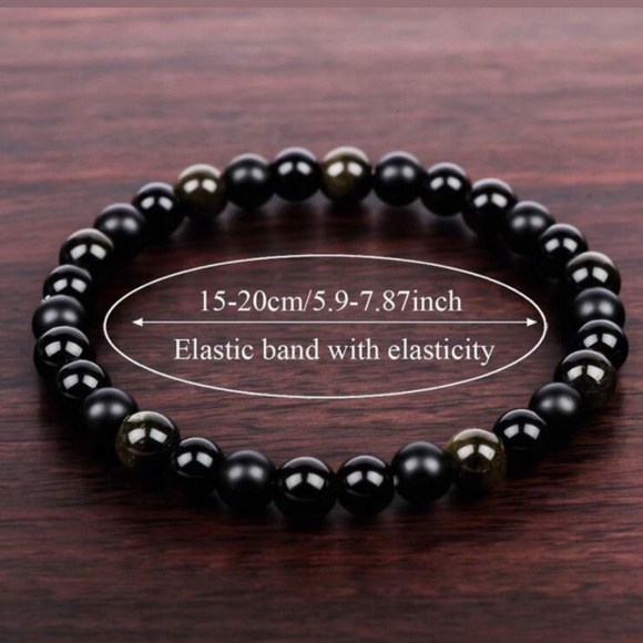 ✨ Triple Protection Bracelet – Black Stone, Obsidian & Black Onyx ✨ - Picture 1 of 3